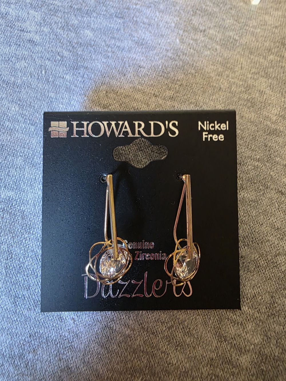 Gold Dazzlers Zirconia Drop Earrings